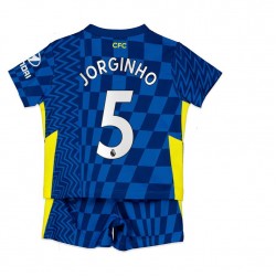 Camisola Chelsea Jorginho 5 Criança Equipamento Primeiro 2021-2022 Manga Curta